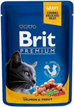 BRIT Premium Cat Salmon&Trout  - wet cat food - 100g