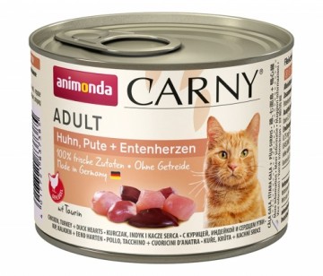 ANIMONDA Carny Adult flavour: chicken. turkey. duck hearts - wet cat food - 200g