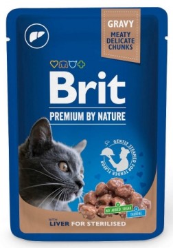 BRIT Premium Cat Liver Sterilised - wet cat food - 100g