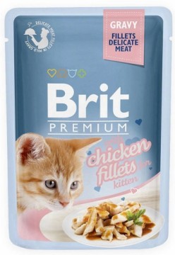 BRIT Premium Kitten Chicken Fillets - wet cat food - 85g