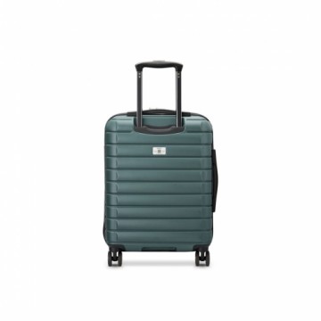 DELSEY SUITCASE SHADOW 5.0 55CM SLIM 4 DOUBLE WHEELS CABIN TROLLEY CASE GREEN