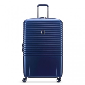 DELSEY SUITCASE DOUBLE WHEELS 76CM STEEL BLUE