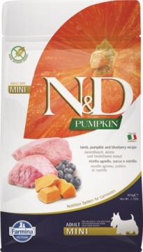 FARMINA N&D Pumpkin Dog Lamb & Blueberry Adult Mini - dry dog food - 800 g