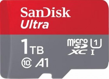 SD MicroSD карта 1 ТБ SanDisk Ultra Class 10 вкл. адаптер