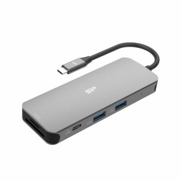 USB Centrmezgls Silicon Power SR30 Pelēks