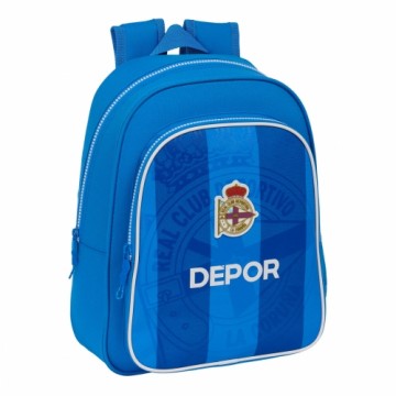 R. C. Deportivo De La CoruÑa Школьный рюкзак R. C. Deportivo de La Coruña Синий 27 x 33 x 10 cm