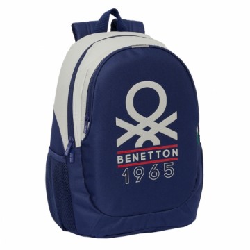 Школьный рюкзак Benetton Varsity Серый Тёмно Синий 32 x 44 x 16 cm