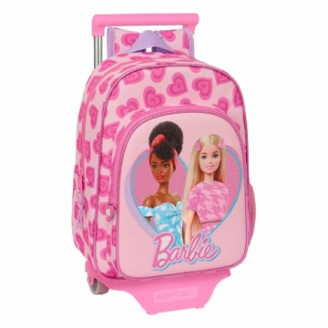 Школьный рюкзак с колесиками Barbie Love Розовый 26 x 34 x 11 cm