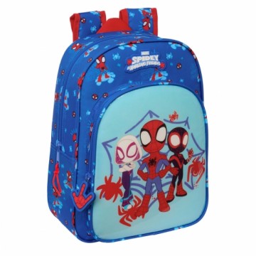 Skolas soma Spider-Man Zils 26 x 34 x 11 cm