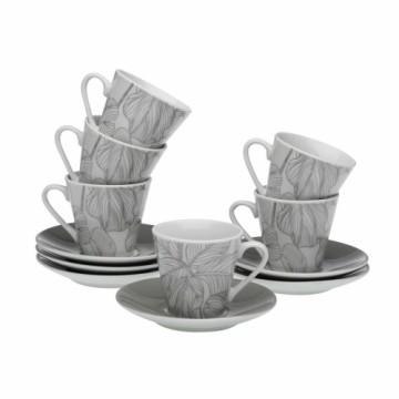 Piece Coffee Cup Set Versa Palm tree Porcelain