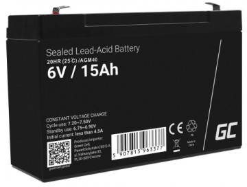 Green Cell AGM40 UPS battery Sealed Lead Acid (VRLA) 6 V 15 Ah