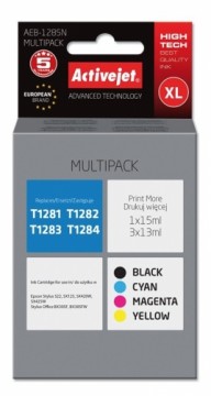 Activejet AEB-1285N Ink (replacement for Epson T1281, T1282, T1283, T1284; Supreme; 1 x 15 ml, 3 x 13 ml; black, magenta, cyan, yellow)