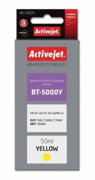 Activejet AB-5000Y Ink Bottle (replacement for Brother BT-5000Y; Supreme; 50 ml; yellow)