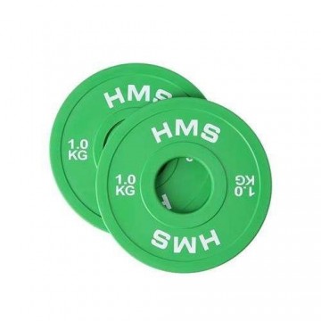 Olympic Bumper 2 x 1 kg plate Green HMS CBRS10