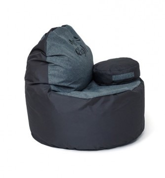 Go Gift Sako sack pouffe Coffee graphite-grey XXL 120 x 80 cm