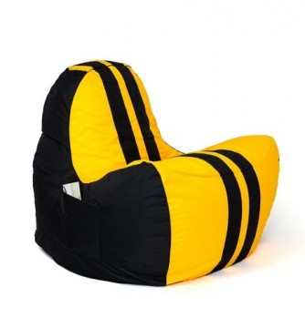 Go Gift Sako bag pouffe Ferrari black-yellow XXL 140 x 100 cm