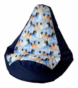 Go Gift Sako bag pouffe pear print navy blue - Frozen XL 130 x 90 cm