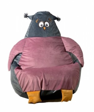 Go Gift Sako sack pouffe Sowa grey-pink L 105 x 80 cm