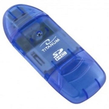 TITANUM TA101B card reader Blue USB 2.0