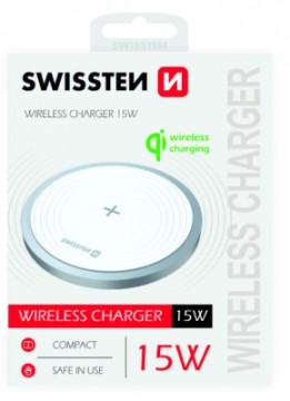 Swissten 15W Bezvadu lādētājs ar USB-C 1.5m kabeli