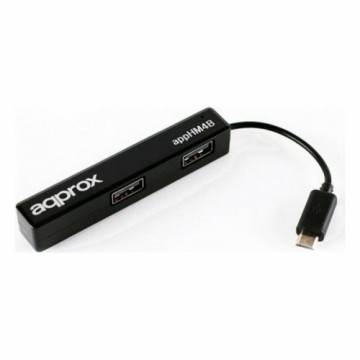 USB-хаб на 4 порта approx! APPHM4B USB 2.0 480 Mbps Чёрный