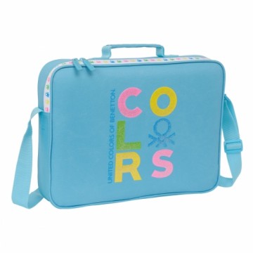 Skolas soma Benetton Spring Debesu zils 38 x 28 x 6 cm