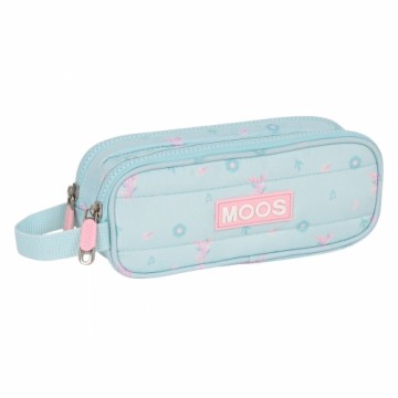 Двойной пенал Moos Garden бирюзовый 21 x 8 x 6 cm