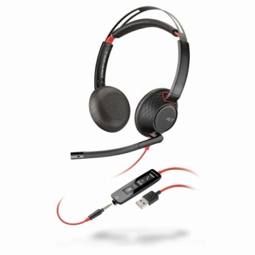 Headphones with Microphone Poly Blackwire C5220 Black