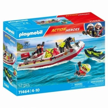 Playset Playmobil Action Heroes - Fireboat and Water Scooter 71464 52 Daudzums