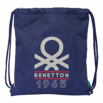 Сумка-рюкзак на веревках Benetton Varsity Серый Тёмно Синий 35 x 40 x 1 cm