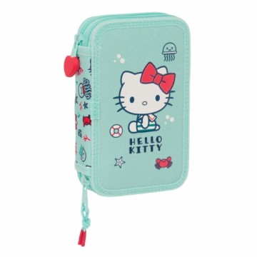 Двойной пенал Hello Kitty Sea lovers бирюзовый 12.5 x 19.5 x 4 cm (28 Предметы)