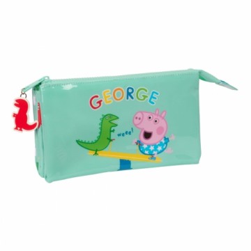 Trīsvietīgs futrālis Peppa Pig George Piparmētra 22 x 12 x 3 cm