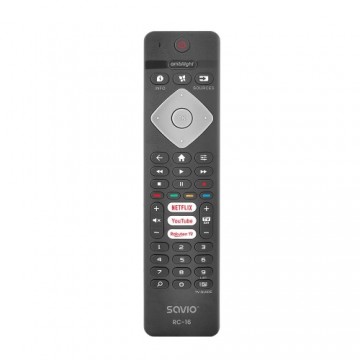 Savio universal remote control/replacement for Philips TV, SMART TV, RC-16