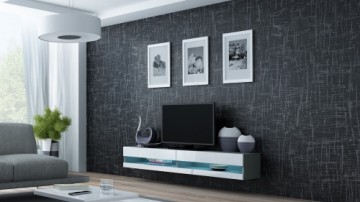 Cama Meble Cama TV stand VIGO NEW 30/180/40 grey/white gloss