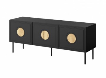 Cama Meble RTV cabinet PALAZZO 150x42x60 black + oak craft