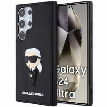 OEM Original Pouch KARL LAGERFELD  hardcase 3D Rubber Ikonik KLHCS24L3DRKINK for Samsung Galaxy S24 Ultra black