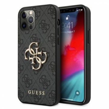 Guess GUHCP12M4GMGGR iPhone 12|12 Pro 6,1" szary|grey hardcase 4G Big Metal Logo