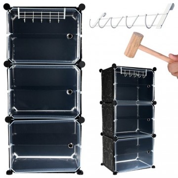 Iso Trade shoe cabinet 44.5 x 93 x 30 cm black (14801-0)