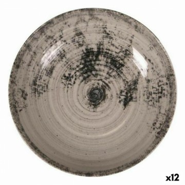 Deep Plate La Mediterránea Aspe Grey Ø 22,7 x 5 cm (12 Units)
