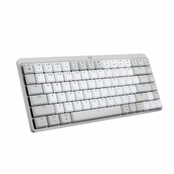 Bezvadu Klaviatūra Logitech MX Mechanical Qwertz Vācu Balts Pelēks