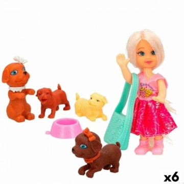 Кукла с питомцем Colorbaby 5 x 12,5 x 3 cm (6 штук)