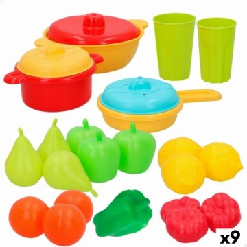 Toy Food Set AquaSport Kitchenware and utensils 24 Pieces (9Units)