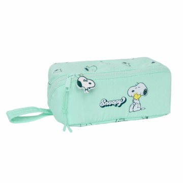 Школьный пенал Snoopy Groovy Зеленый 22 x 10 x 10 cm