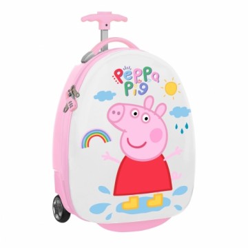 Mugursoma ar Ratiņiem Peppa Pig peppa pig Bērnu Rozā Piparmētra 16'' 28 x 43 x 23 cm