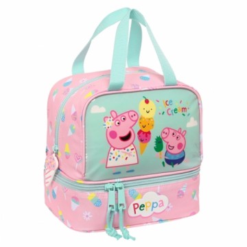 Thermal Lunchbox Peppa Pig Ice cream Pink Mint 20 x 20 x 15 cm