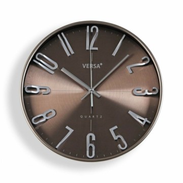 Wall Clock Versa Silver Plastic Quartz 4,3 x 30 x 30 cm