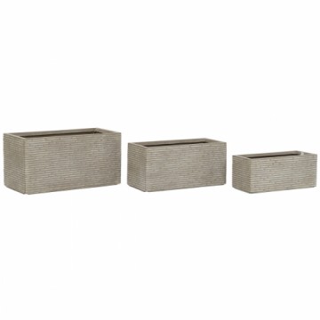 Balkona Puķu Kaste Home ESPRIT Bēšs Magnijs Kails 74,5 x 37,5 x 37,5 cm