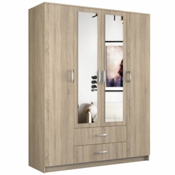 Top E Shop Topeshop ROMANA 160 SON bedroom wardrobe/closet 11 shelves 4 door(s) Oak