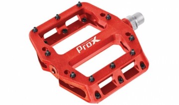 Pedāļi ProX Base Pro 26 plastic Pins axle Cr-Mo red