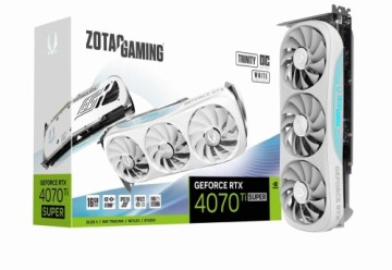 ZOTAC GAMING GEFORCE RTX 4070 Ti SUPER Trinity OC WHITE EDITION - 16GB GDDR6X, 1x HDMI, 3x DP